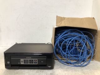 ASSORTMENT OF ITEMS TO INCLUDE EPSON BLACK PRINTER AND CABLES RRP £250