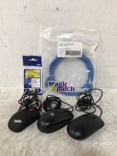 ASSORTMENT OF ITEMS TO INCLUDE WIRES AND COMPUTER MOUSES RRP £200