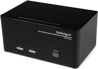STAR TECH 2 PORT DUAL DISPLAY PORT USB KVM SWITCH WITH AUDIO AND USB HUB RRP £350