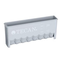 A PALLET OF TECAN 25ml REAGENT TROUGHS IN GREY