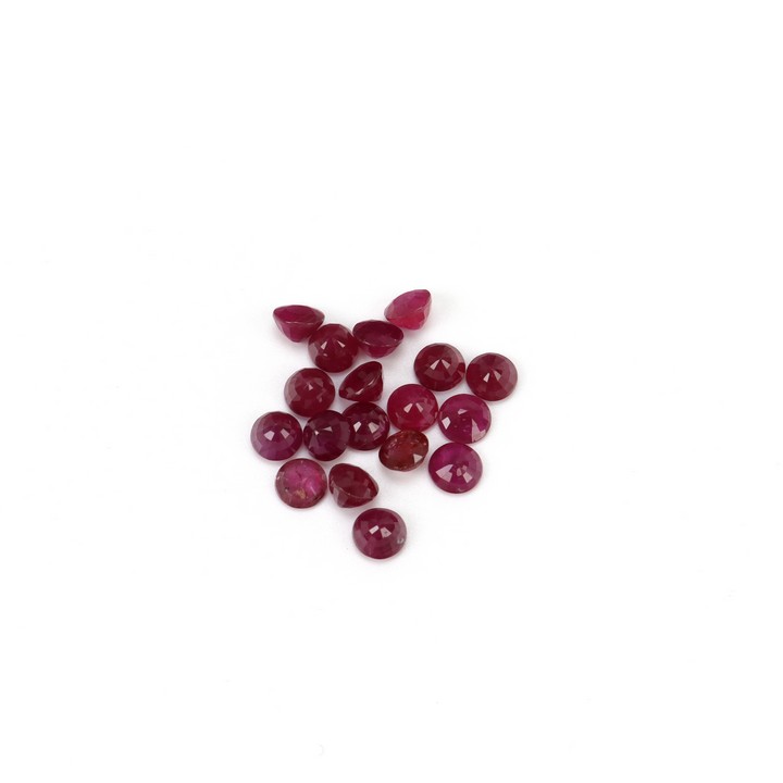 9.96ct Ruby Faceted Round-cut Parcel of Gemstones, 4.5mm.  Auction Guide: £150-£200