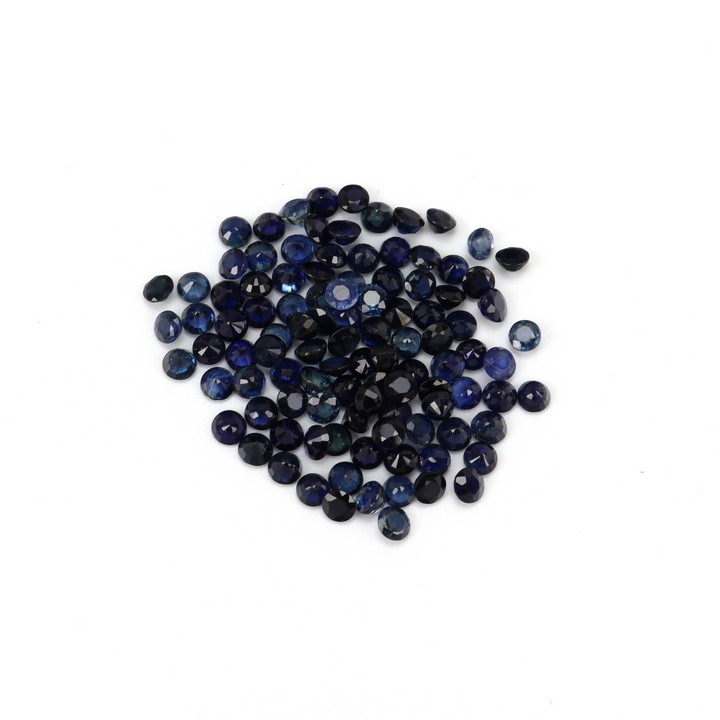 20.56ct Sapphire Faceted Round-cut Parcel of Gemstones, 3.25mm