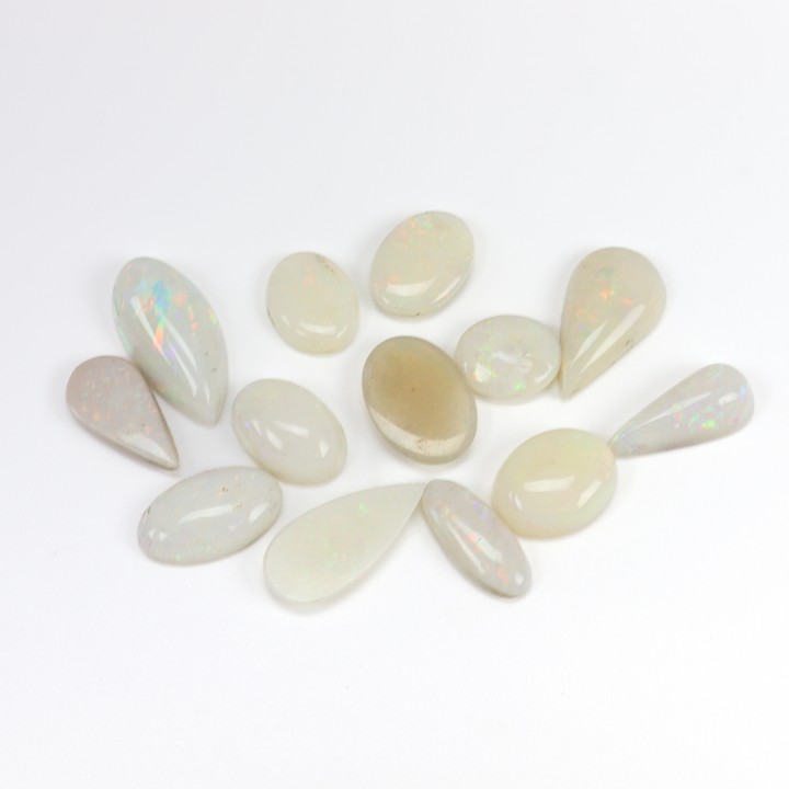 36.99ct Opal Cabochon Mixed-cut Parcel of Gemstones, mixed