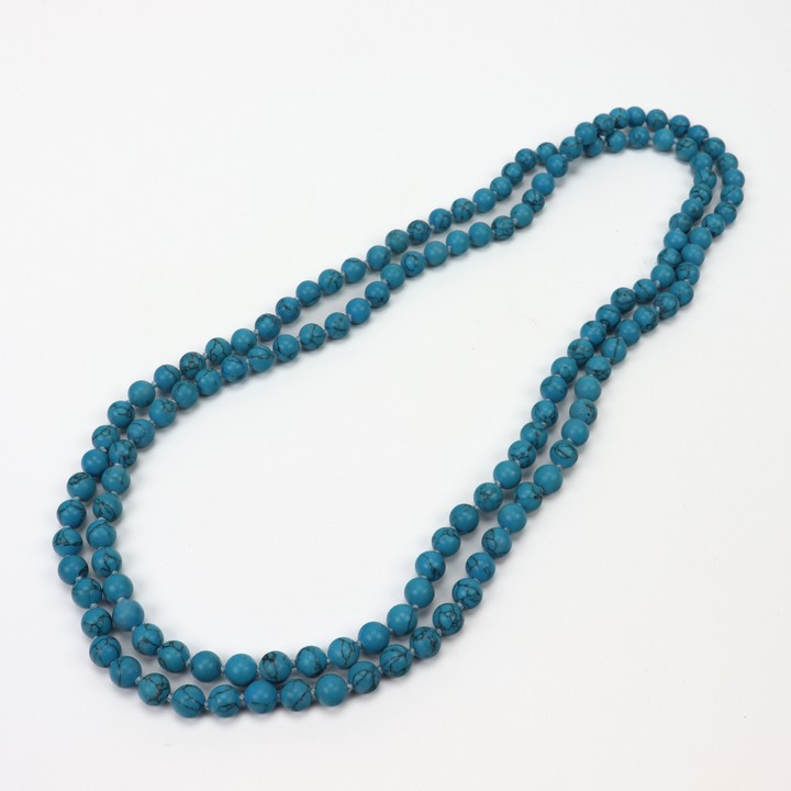 Turquoise Bead AA Necklace, 8.5mm, 127cm, 91g (VAT Only Payable on Buyers Premium)