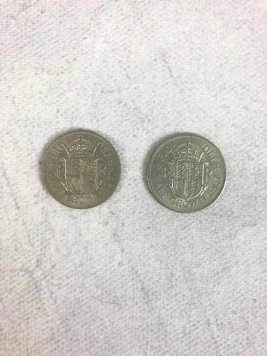 Two Copper 1967 Half Crown Coins (VAT Only Payable on Buyers Premium)