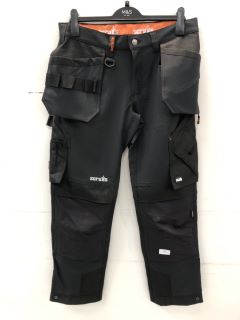SCRUFFS WORK TROUSERS IN BLACK SIZE 32S AND SCRUFFS WORK TROUSERS IN GREY SIZE 34R RRP £100