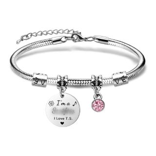 BOX OF ITEMS TO INCLUDE SILVER TAYLOR SWIFT CHARM BRACELET - RRP £170