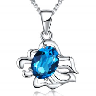 BOX OF JEWELRY TO INCLUDE SILVER CHAIN BLUE PENDANT NECKLACE - RRP £200