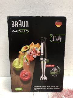 BRAUN MULTIQUICK 7 MQ7045 HAND BLENDER IN BLACK AND SALTER DEEP FILL NON-STICK 3-IN-1 SNACK MAKER WITH WAFFLE, PANINI AND TOASTED SANDWICH PLATES RRP £150