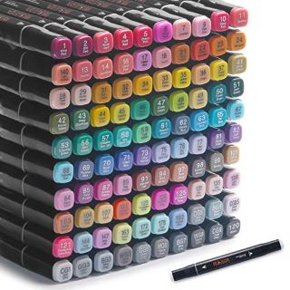 BOX OF MARKERS 100 COLOURS ART MARKERS FOR DRAWING - RRP £225