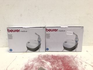 2 X BEURER IH18 NEBULISER FOR UPPER AND LOWER RESPIRATORY TRACT NEBULISATION RRP £90