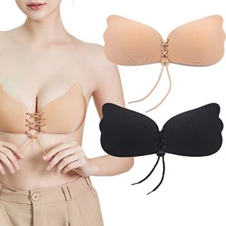 BOX OF ITEMS TO INCLUDE SELF ADHESIVE BRA IN BLACK/BEIGE - RRP £140