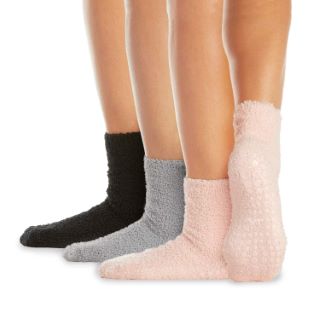 BOX OF WOMENS FLUFFY SOCKS IN BLACK/GREY/PINK SIZE 4-7.5 RRP-£150