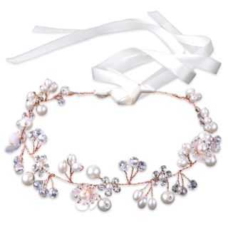 BOX OF ITEMS TO INCLUDE FLOWER HEADBAND FOR WEDDING RRP-£110