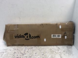 1X VIDA XL BLACK METAL BED FRAME 1X OUT & OUT ORIGINAL CATANA RETRO ROUND COFFEE TABLE IN BROWN - RRP £180