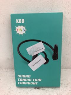 K69 TWS SOUND CONDUCTION EARPHONE IN BLACK