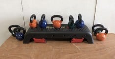 REEBOK EXERCISE STEP TO INCLUDE QUANTITY OF BELL WEIGHTS