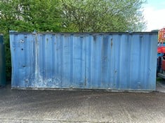 20FT X 8FT STANDING SHIPPING CONTAINER WORKPLACE/CANTEEN - KEYS  NOT PRESENT (RISK ASSESSMENT AND METHOD STATEMENT REQUIRED BEFORE REMOVAL OF GOODS) LOCATION: BIRMINGHAM