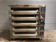 POLIN 5 X BAY INDUSTRIAL OVEN MODEL CAM.STRATOS-3STA4676H182107 SERIAL NUMBER 2012111/CD/0010 PRODUCTION YEAR 2021 MEASUREMENTS 190CM X 115CM X 210CM WEIGHT 140KG