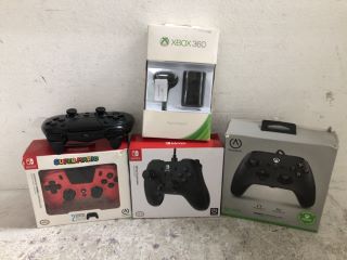 5X ITEMS TO INCLUDE GIOTECK CONTROLLER AND XBOX 360 PLAY AND CHARGE KIT RRP-£250
