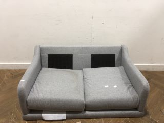 2X PART FURNITURE TO INCLUDE FOLDING SOFA  GRAY AND 2 SEATER SOFA\ / BED FABRIC GREY APPROX RRP £500