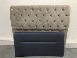 PALLET OF 5 HEADBOARDS IN GREY AND BLUE FOR DOUBLE AND KING SIZED BEDS RRP £500