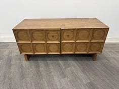 MARCEL MEDIA UNIT IN SOLID MEDIUM OAK - RRP £1,795 (COLLECTION OR OPTIONAL DELIVERY)