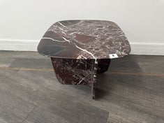 FAWSLEY SIDE TABLE - MADE FROM ROSSO LEVANTO MARBLE - RRP £1,370 (COLLECTION OR OPTIONAL DELIVERY)