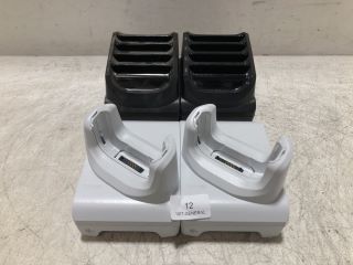 4X ITEMS TO INCLUDE 2X ZEBRA 1 SLOT BATTERY CHARGERS WHITE AND 2X ZEBRA 4 SLOT BATTERY CHARGERS BLACK RRP £600 ( PALLET LE67 1ND 1327 LOAD LE67 1ND 276)