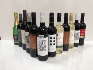 12 X ASSORTED BOTTLES OF WINE TO INCLUDE SUELA, VALDECAZ, ARTIFICE, AGUILA CHILLANDO AND PIZO (PLEASE NOTE: 18+YEARS ONLY. STRICTLY NO COURIER REQUESTS. COLLECTIONS MONDAY 29TH APRIL - FRIDAY 3RD MAY