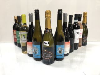 12 X ASSORTED BOTTLES OF WINE TO INCLUDE M&S, AGIORGITIKO, VINA ZANCARA, ME GUSTA, CURIOSO AND CHRISTIAN PATAT (PLEASE NOTE: 18+YEARS ONLY. STRICTLY NO COURIER REQUESTS. COLLECTIONS MONDAY 29TH APRIL