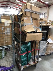 CAGE OF ASSORTED ITEMS TO INCLUDE JASHEN CORDED VACUUM CLEANER (CAGE NOT INCLUDED) (COLLECTION OR OPTIONAL DELIVERY) (KERBSIDE PALLET DELIVERY)