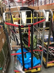 CAGE OF ASSORTED ITEMS TO INCLUDE SPEAR AND JACKSON SPEAR SHARP HEDGE TRIMMER (CAGE NOT INCLUDED) (COLLECTION OR OPTIONAL DELIVERY) (KERBSIDE PALLET DELIVERY)