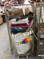 CAGE OF ASSORTED ITEMS TO INCLUDE QTY OF ASSORTED BEDDING (CAGE NOT INCLUDED) (COLLECTION OR OPTIONAL DELIVERY) (KERBSIDE PALLET DELIVERY)