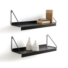 SET OF 2 WATFORD METAL WALL SHELVES (GKM964) RRP- £125 (COLLECTION OR OPTIONAL DELIVERY)