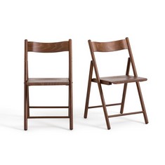 2 X SET OF 2 PANNI BEECH FOLDING CHAIRS (GLC194) TOTAL RRP- £420 (COLLECTION OR OPTIONAL DELIVERY)