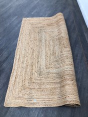 NATURAL JUTE RUG APPROX SIZE 240CM (COLLECTION OR OPTIONAL DELIVERY)