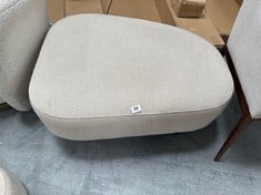 JOHN LEWIS LOZENGE FOOTSTOOL, METAL LEGS, TWISTED BOUCLE PUTTY RRP- £449 (COLLECTION OR OPTIONAL DELIVERY)
