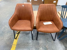 JOHN LEWIS BROOKS II DINING CHAIRS SET OF 2 WHISKEY RRP- £299 (COLLECTION OR OPTIONAL DELIVERY)