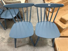 JOHN LEWIS SPINDLE DINING CHAIRS BLUE SET OF 2 RRP- £279 (COLLECTION OR OPTIONAL DELIVERY)