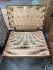 JOHN LEWIS RATTAN ACCENT CHAIR DARK LEG, NEUTRAL RRP- £299 (COLLECTION OR OPTIONAL DELIVERY)