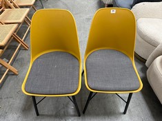 2 X JOHN LEWIS WHISTLER SIDE CHAIRS MUSTARD TOTAL RRP- £198 (COLLECTION OR OPTIONAL DELIVERY)