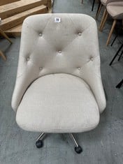 JOHN LEWIS ANYDAY TILLY BUTTON BACK OFFICE CHAIR NATURAL RRP- £179 (COLLECTION OR OPTIONAL DELIVERY)