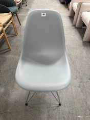 JOHN LEWIS EAMES PLASTIC SIDE CHAIR LIGHT GREY WITH CHROME LEGS RRP- £340 (COLLECTION OR OPTIONAL DELIVERY)