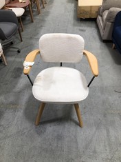 JOHN LEWIS SOREN OFFICE CHAIR IVORY/NATURAL BOUCLE RRP- £429 (COLLECTION OR OPTIONAL DELIVERY)