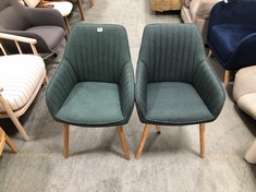 JOHN LEWIS TORONTO DINING ARMCHAIRS SET OF 2 MOSS RRP- £329 (COLLECTION OR OPTIONAL DELIVERY)