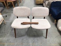 2 X JOHN LEWIS CARA DINING CHAIR NATURAL/AMERICAN WALNUT (BROKEN LEGS) TOTAL RRP- £558 (COLLECTION OR OPTIONAL DELIVERY)