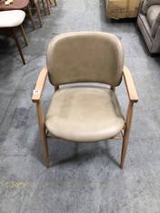 JOHN LEWIS & PARTNERS FRAME LEATHER OFFICE/DINING CHAIR NATURAL/OAK RRP- £379 (COLLECTION OR OPTIONAL DELIVERY)