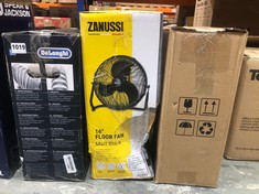 3 X ASSORTED ITEMS TO INCLUDE ZANUSSI 16" FLOOR FAN MATT BLACK (DELIVERY ONLY)