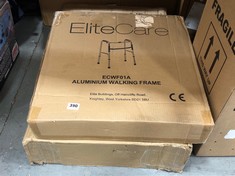 ELITECARE ALUMINIUM WALKING FRAME ECWF01A TO INCLUDE NRS HEALTHCARE FOLDING COMMODE M11209 (DELIVERY ONLY)